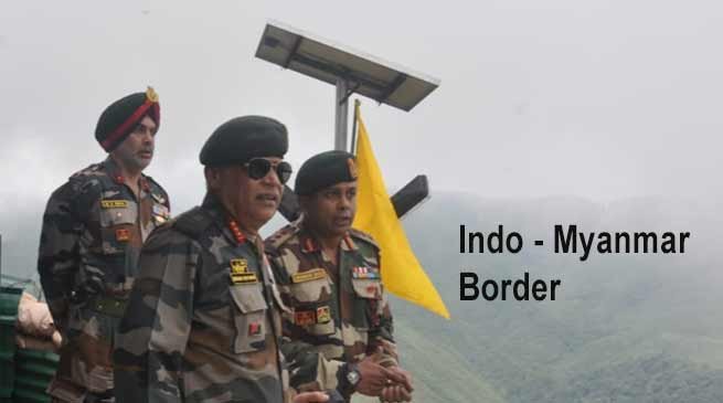 Nagaland:  GOC Eastern Command visits along Indo-Myanmar border
