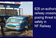  Assam: 628 un-authorised railway crossings posing threat to safety in NF Railway  