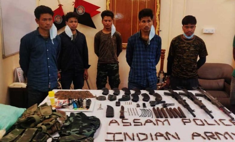 Assam police apprehended 5 ULFA Cadres in Charaideo