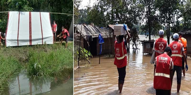 Assam Floods: Indian Red Cross teams are on the ground providing shelter and relief aid to the most vulnerable