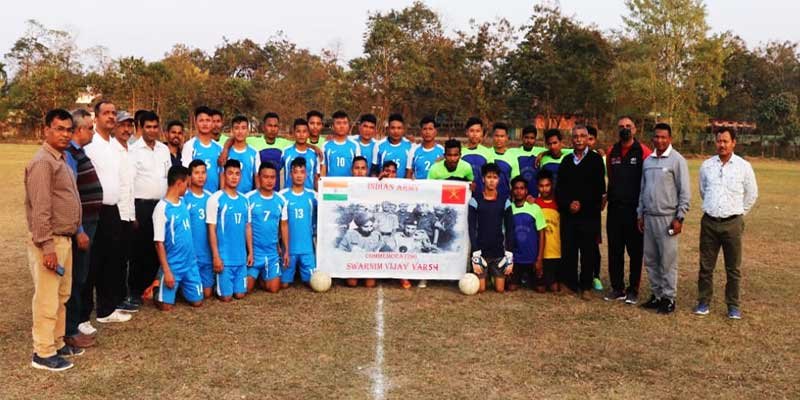 Assam: Friendly Football Match between Indian Army and Doomdooma Sports club