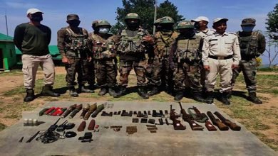 Manipur: security forces seize large number of arms and warlike stores along the Indo-Myanmar