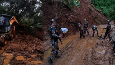 Nagaland: Assam Rifles assists in clearing landslide at Longkhimong Village