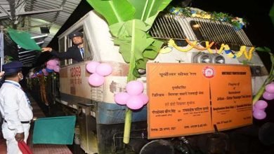 Passenger train service between Manipur and Assam flagged off by CM Manipur and Minister of State of Railways