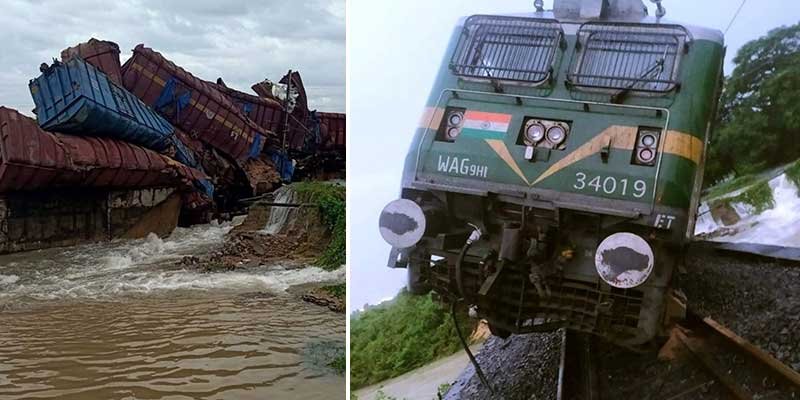 Odisha:  goods train derails,  9 wagons fall into river