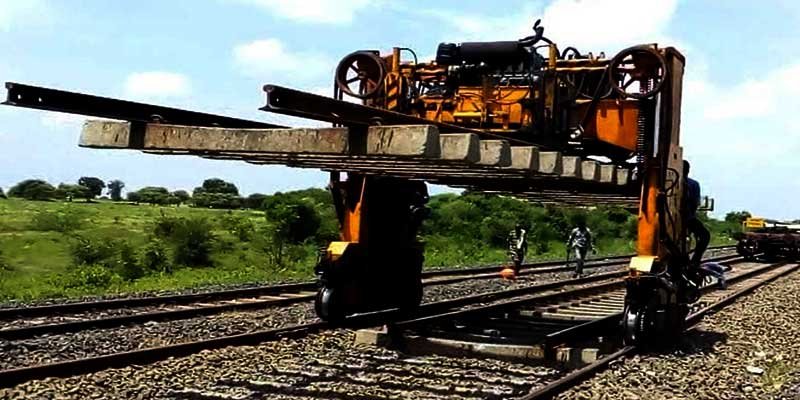 Assam: Track Renewal works being done using Quick Relaying System in NF Railway