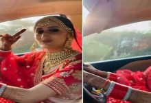 Viral Video of Desi bride drives to wedding venue, netizen said “Beautiful bride,”