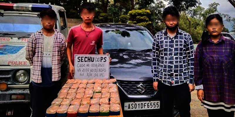 Nagaland police seizes smuggled Gold of worth 22 Crore, Heroin worth of 2 Crore