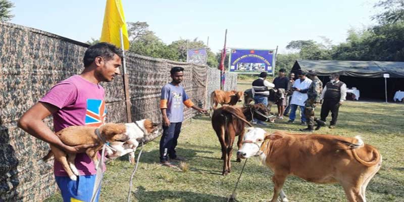 Assam: Army organised Free Medical & Veterinary Camp in Barpeta