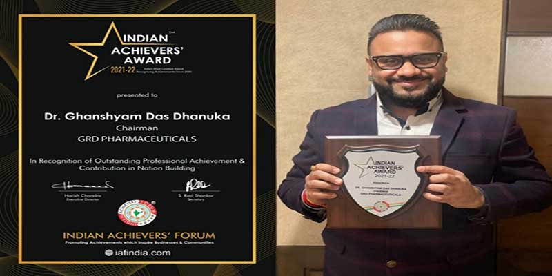 "Indian Achievers’ Award 2021-22” conferred to dynamic industrialist Dr. GD Dhanuka