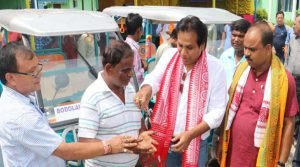 BTC transport dept distributes  E-Rickshaw to beneficiaries
