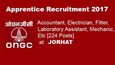 ONGC Jorhat;  Recruitment of 224 apprentice post 