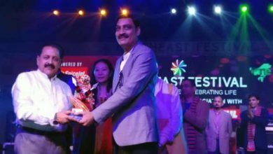 Basant Khetan awarded at North East Festival in New Delhi