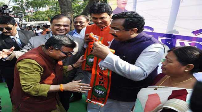 Tripura- Veteran Congress leaders and MLA Ratan Lal joins BJP