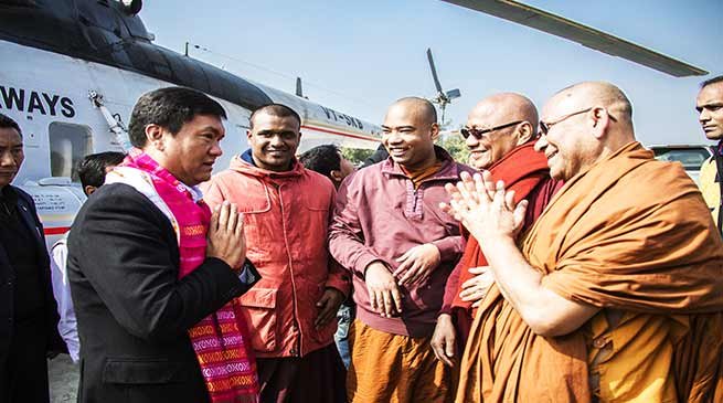 Tripura: Khandu thanked PM Modi for his contribution towards Buddhist community