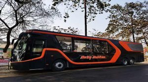 Assam: Harley Davidson Tour Bus touring the state