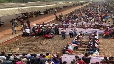 Assam : Adibasis RAIL ROKO agitation disrupts Train Service