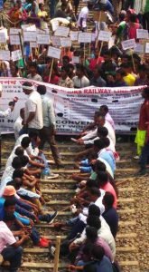 Assam : Adibasis RAIL ROKO agitation disrupts Train Service