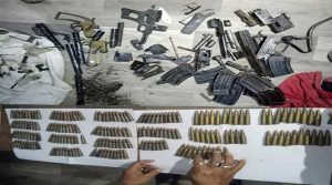 Assam: Dibrugarh police recovered huge quantity of arms and ammunition
