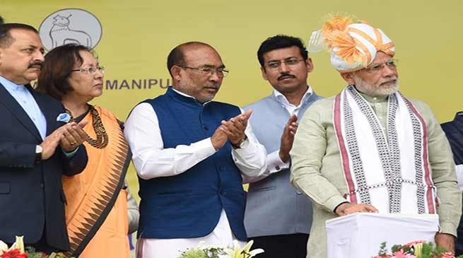 Manipur: PM Modi launches Rs 750 Cr development projects
