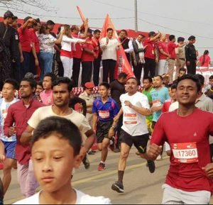 Guwahati : Thousand participates in International Run for Clean India