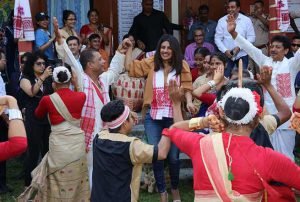 Priyanka Chopra perform Bihu with Assam School Girls