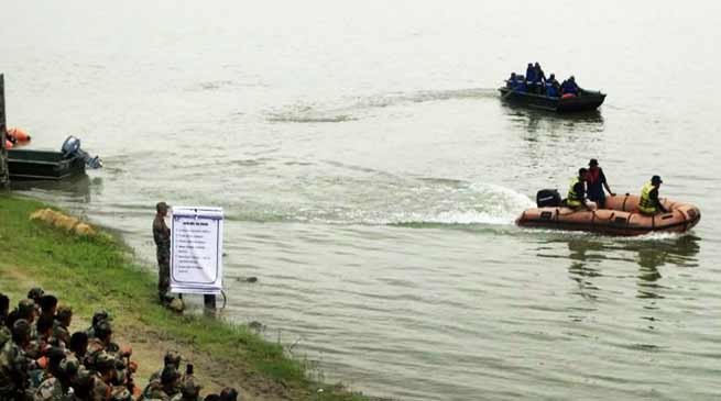 Assam: Army conducts Flood Relief demonstration at Amingaon