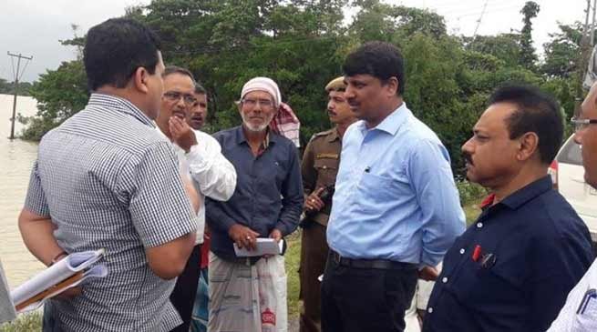 Assam: Director Agriculture takes stock of cropland affected in flood-hit Hailakandi