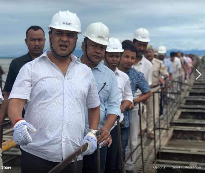 Assam: Himanta Visits Bogibeel Railway cum Road Bridge