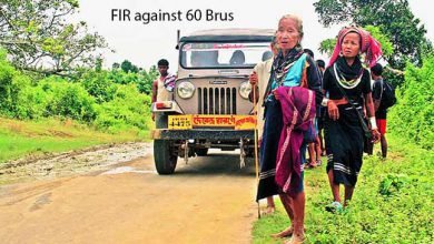 Tripura:  Police registered an FIR against 60 Brus