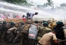 Tripura : Left protest against alleged anti-farmer policy of the central government