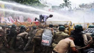 Tripura : Left protest against alleged anti-farmer policy of the central government