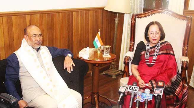 Manipur: N Biren Singh is 3rd best CM in India,  Dr Najma Heptulla felicitates him