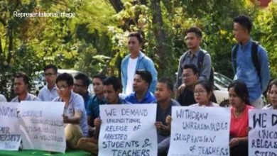 Manipur University students protest against acting VC’s remarks