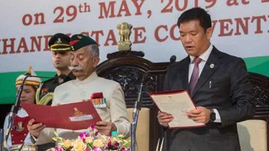 Arunachal Pradesh : Pema Khandu sworn-in as the Chief Minister of the state