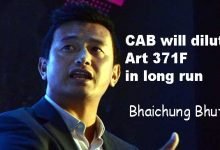 CAB will dilute Art 371F in long run: Bhaichung Bhutia