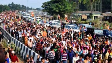 Assam:  BJP takes out peace rally in Jagiroad