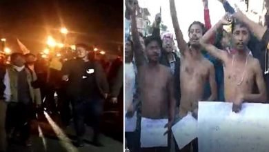 Assam: Nude protest, Torch light procession against CAB