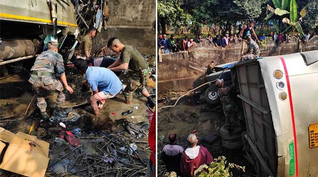 Assam Bus Accident: 6 Killed, 20 injured, Army rescues Passengers