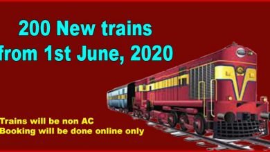 Indian Railways to introduce 200 New trains 1st June, 2020