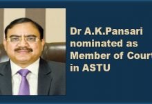 Assam- Dr A.K.Pansari nominated as Member of Court in ASTU