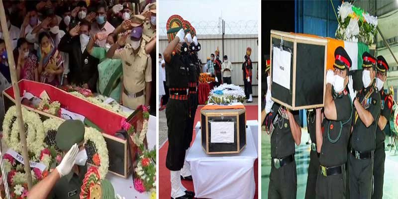 Ladakh Clash: 5 of 20 soldiers who died in Ladakh laid to rest