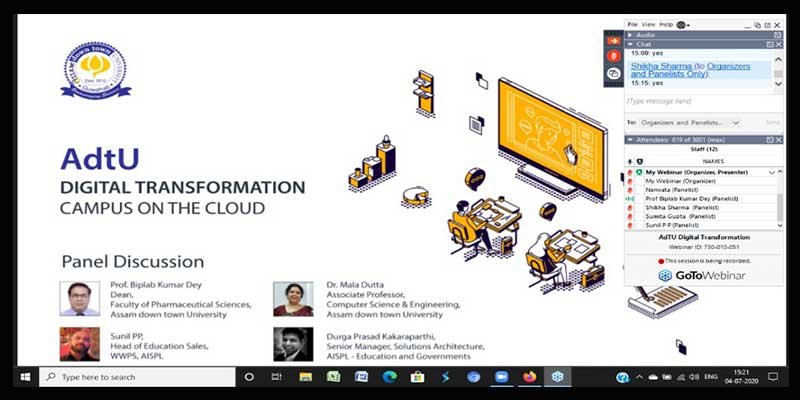 Assam down town University(AdtU) collaborates with AWS (Amazon Web Services Campus)