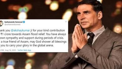 Assam CM thanks Akshay Kumar for Donating 1 Cr towards flood relief