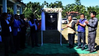 Mizoram: Robert Romawia Royte unveiled the laying of Astro Turf surface at Kamalanagar Football Ground