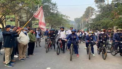 Assam: NCC cadets participate in environmental Bike hike