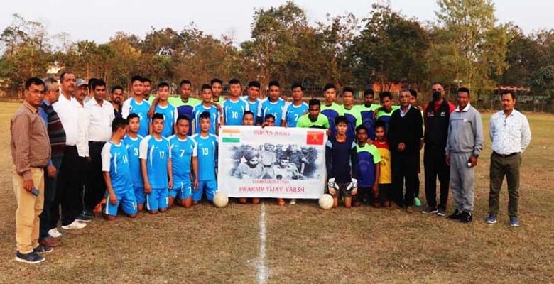 Assam: Friendly Football Match between Indian Army and Doomdooma Sports club