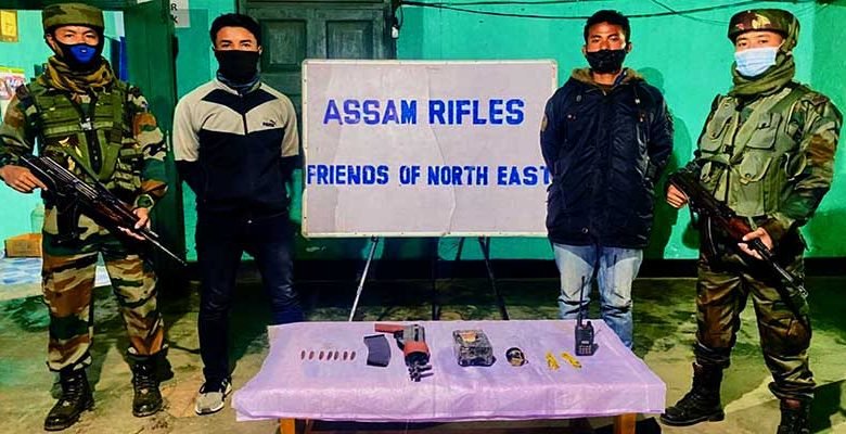 Manipur: Security forces apprehend two KCP PWG cadres with weapons  & explosives