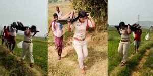 Lady SI Carries Homeless Man's Body after local villagers refused to come forward