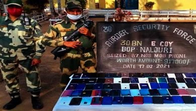 Meghalaya- BSF busts huge consignment of Smartphone at Bangladesh border